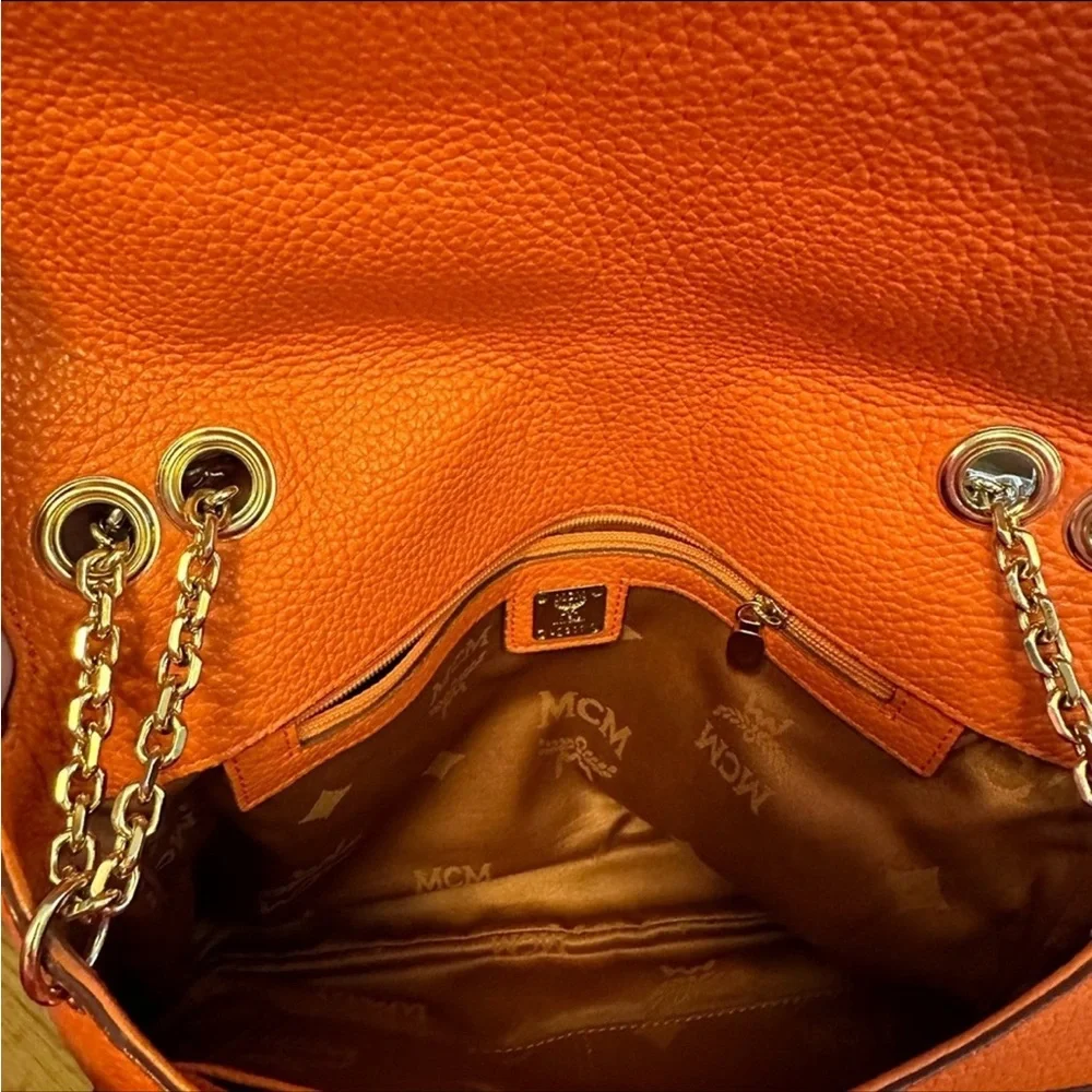 Authentic MCM Leather Two-way Studded Crossbody/Shoulder Bag